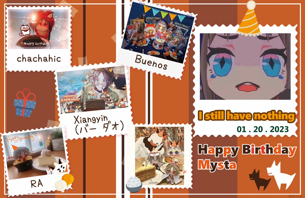 GetFox0120's tweet photo. 🎊Happy birthday Mysta🥳
We have a little gift for you 🥹🤲🏻🎁
And you know best in the end(⁎⁍̴̛ᴗ⁍̴̛⁎)… Hope you like it Happy 82 years old🎉✨🧡😉
#MystaDay2023 #Myscakes https://t.co/SxSb08vStt