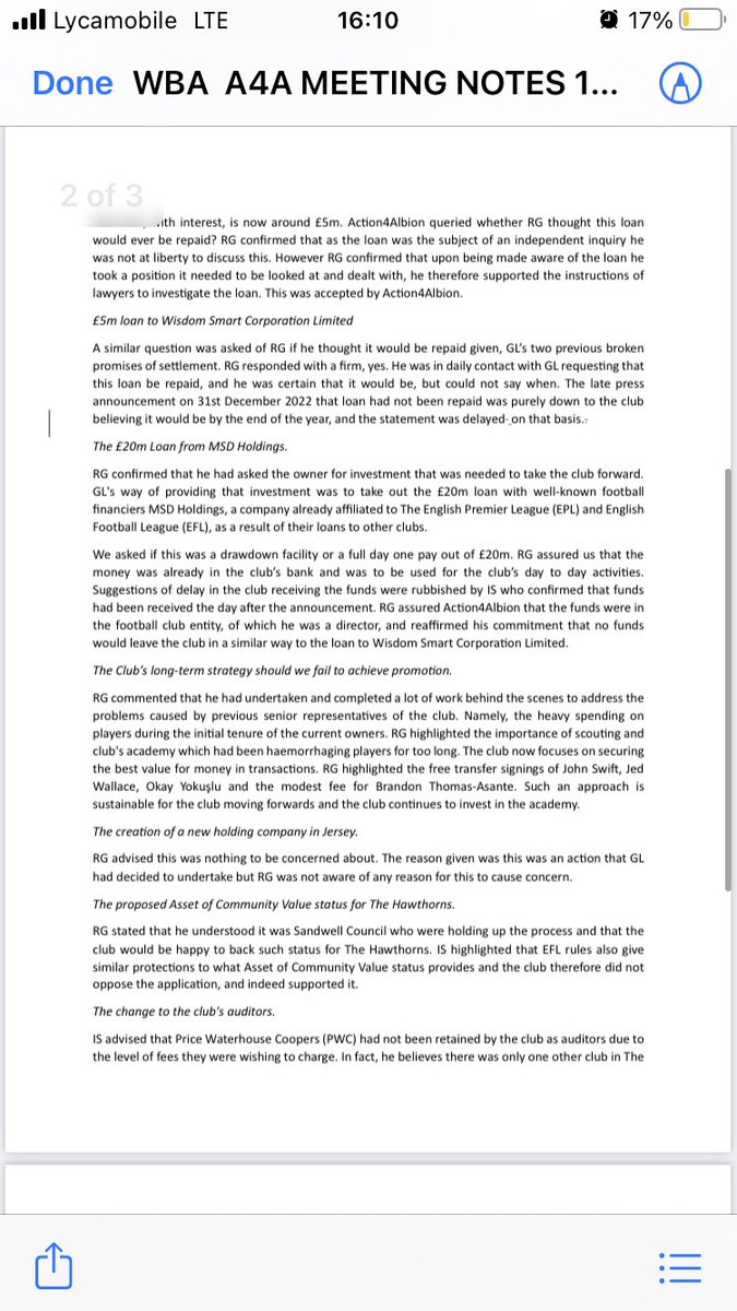 Albion Independent Supporters' Trust tweet media