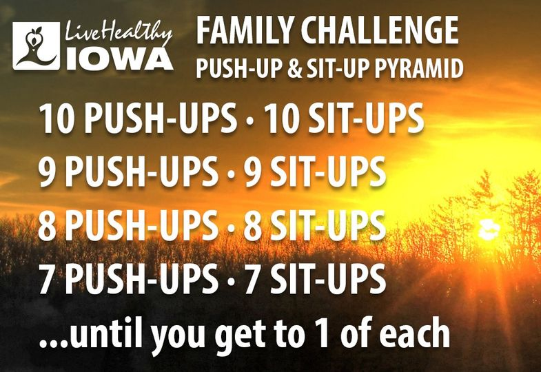 Your family is your best support system, so why not workout together. Here is a fun workout for everyone.
#LiveHealthyIowa #workout #support #family