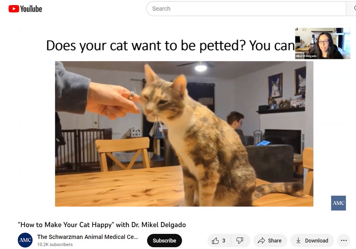 If you missed my webinar on how to make your cat happy, you can watch it now at the <a href="/amcny/">The Schwarzman Animal Medical Center</a> YouTube channel! youtube.com/watch?v=pPZRHD…