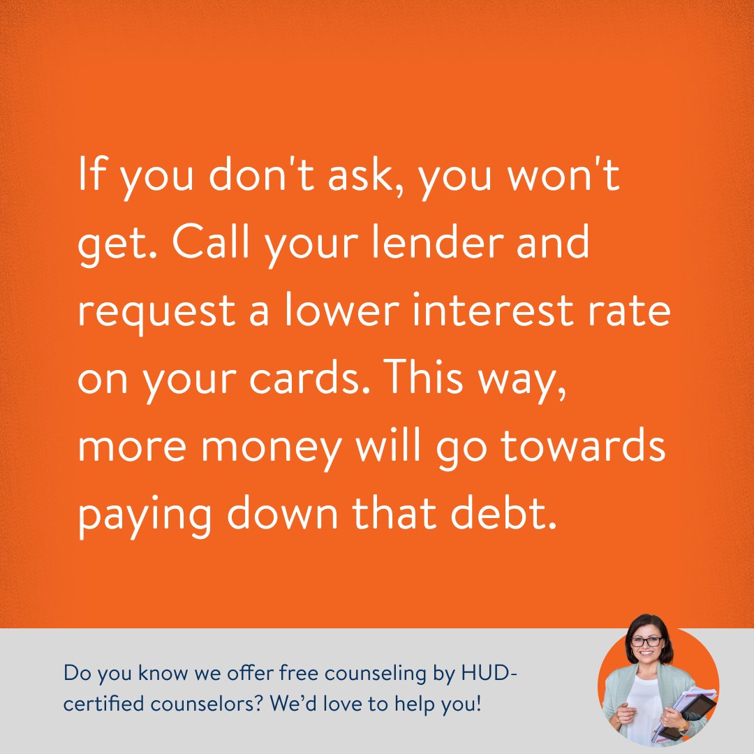 CreditDotOrg's tweet photo. Being in debt can be stressful, but we're here to help you achieve this goal in 2023. 

1. Renegotiate your credit card debt.
2. Create a family budget, and share it.
3. Don't give up, keep making those payments. 

Click the link!

#getoutofdebt

https://t.co/Vs5LaFcxtw https://t.co/hVUTsulo3a