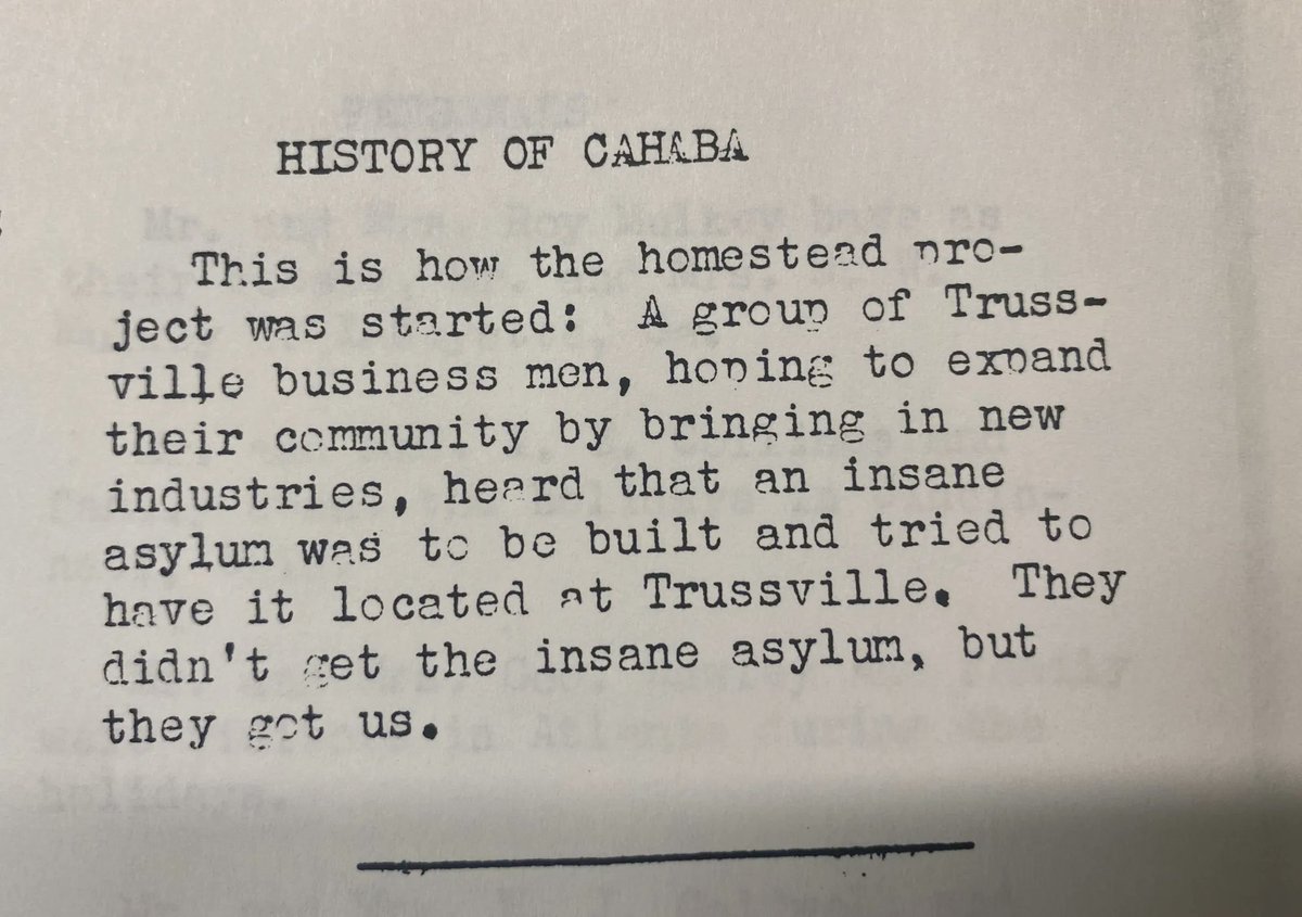 GaryALloyd's tweet photo. This note in the January 19, 1939 issue of The Cahaba Hub regarding the development of the #CahabaProject in #Trussville always cracks me up. https://t.co/ld92gA5OBM