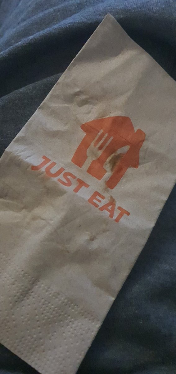 Wonder if <a href="/UberEats/">Uber Eats</a> knew about the <a href="/JustEatUK/">Just Eat UK</a> napkin in my delivery.
