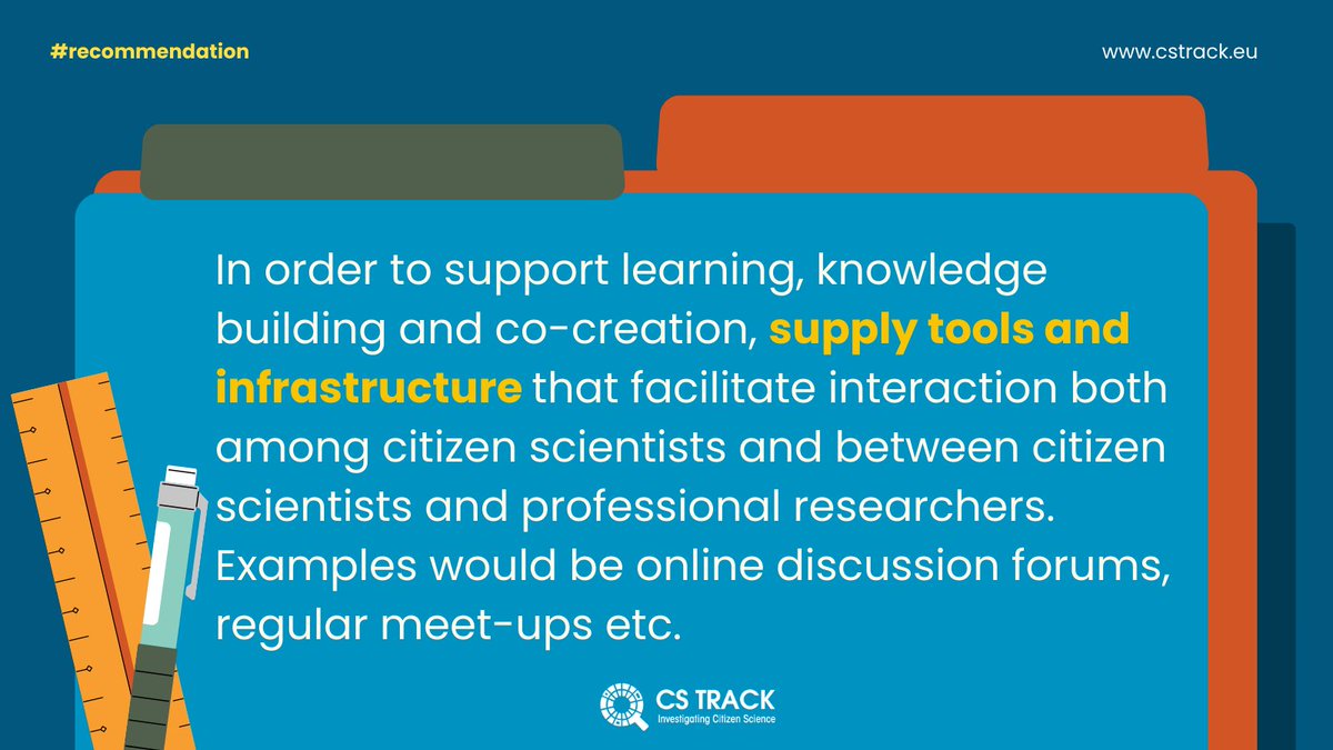 🧑‍💼Are you a #CitizenScience project coordinator/manager?

Then make sure to check out our evidence-based policy recommendations based on CS Track results 👉zenodo.org/record/7540377…

#CitSci #CitizenScientist #H2020 #Horizon2020