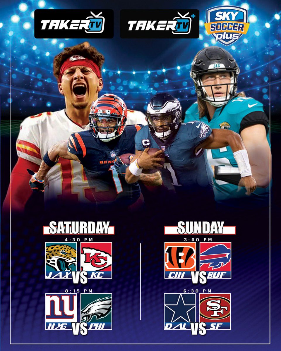 ¡No se pierdan los emocionantes playoffs de la NFL en TAKER TV! Con nuestro servicio de IPTV, tendrán acceso a todos los juegos en vivo y en HD. ¡Y lo mejor de todo es que ahora pueden probar el primer mes por solo 3 dólares! #IPTV #TAKERTV #NFLplayoffs