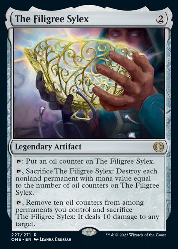 PrinceofBielTan's tweet photo. Huge thank you to @Wizards_MagicEU for my very first Preview Card
The Filigree Sylex! 

This bodacious bowl is sure to end even the deadliest of Phyrexian invasions! 

It's a board wipe you can charge up over time and is sure to punish big board states! 

#MTGONE @wizards_magic https://t.co/QGPhEkCL2U
