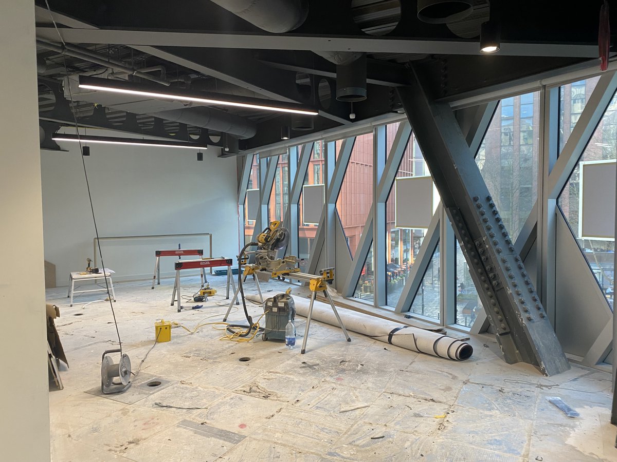 CAT B fit-out work progressing well in Spinningfields for high-end law firm. Completion scheduled for end of February… 📅