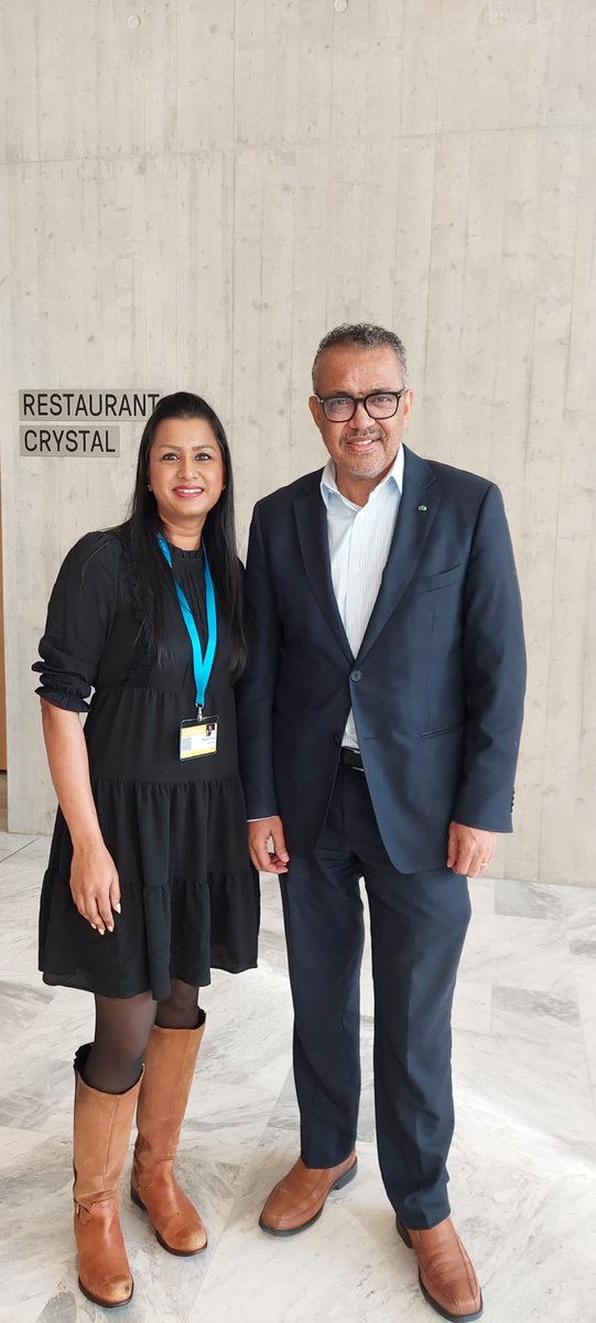 NECPAM chair Nirvana Morgan at the <a href="/WHO/">World Health Organization (WHO)</a> Global consultation with professional associations and academia on implementation of the global alcohol action plan (GAAP) 2022-2030 with Thee <a href="/DrTedros/">Tedros Adhanom Ghebreyesus</a>