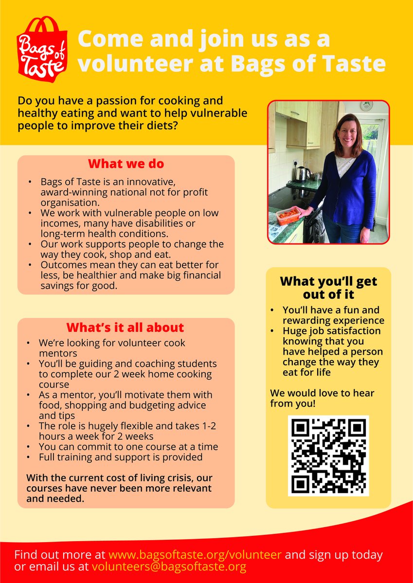 Bags_of_Taste's tweet photo. If you love food and want a hugely rewarding volunteer experience, look no further. https://t.co/7m3fGs31Vg