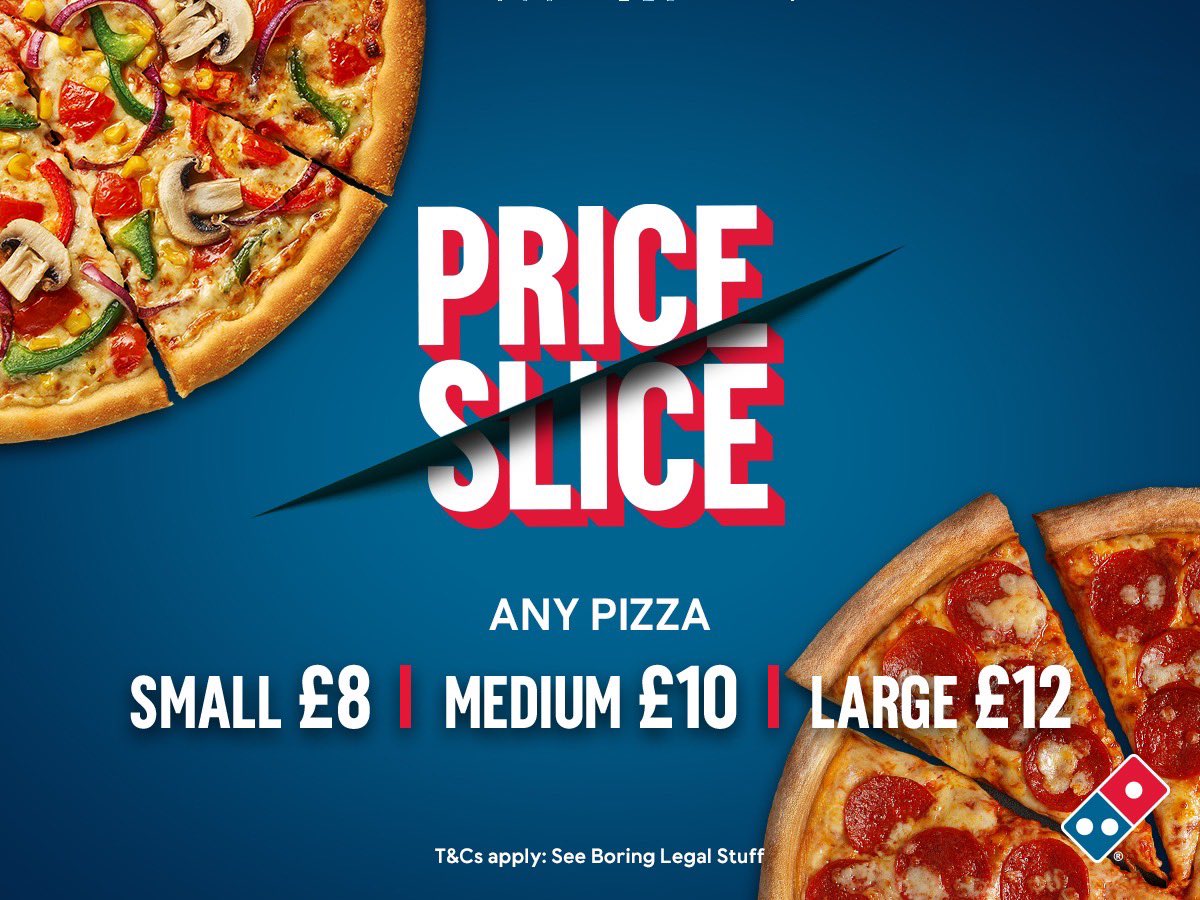 Save some dough with Price Slice! 
 
Don’t miss out and order your favourite now at dominos.co.uk 🍕

*Terms apply. Limited time offer. 

#Luton #Dunstable #HoughtonRegis #HemelHempstead #Hatfield #WelwynGardenCity