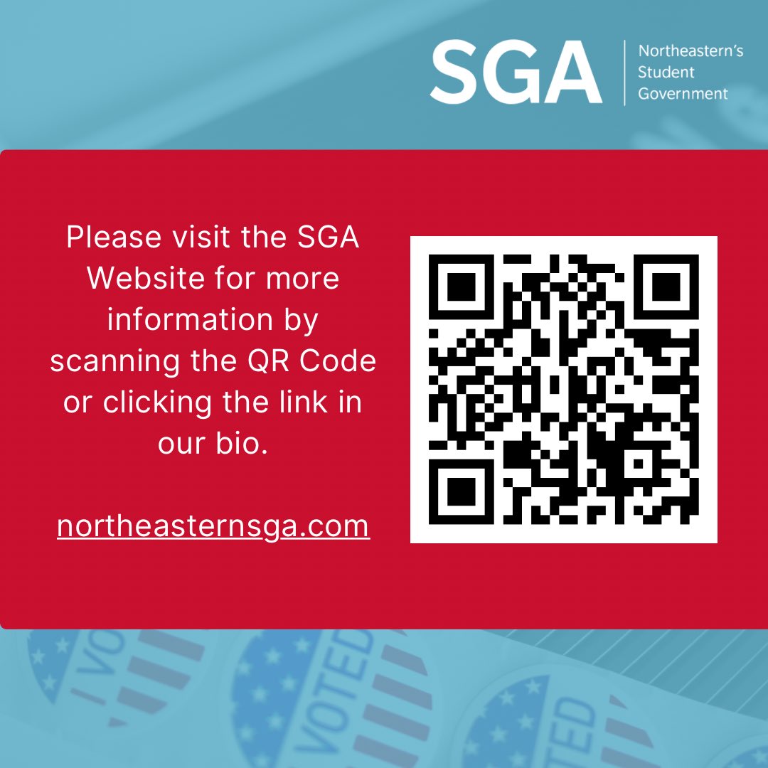 Referenda Question Submissions are due February 14, 11:59 pm EST
Intent to Run for Student Body President &amp; EVP (and Slate Declaration Forms) are due February 20, 11:59 pm EST

Have Questions? Please email Elections Chair Casey Buttke (buttke.l@northeastern.edu)