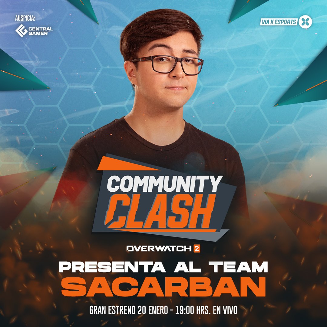 viaxesports's tweet photo. Seguimos conociendo a los capitanes 🫡 que la romperán junto a su team en el Torneo #ClashCommunity de #Overwatch2 💥. Ellos son:👇

✅@Natipls
✅@AbueloKTN
✅@TioAllendenZ 
✅@Sacarban_   

🤩GRAN ESTRENO: 20/01
⏰19:00 HRS
📺850 VTR - 236 WOM https://t.co/AVeeCpsRXr