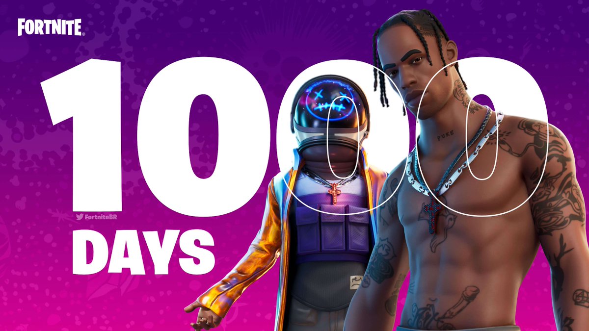 It's now been 1,000 days since the Travis Scott Set was last seen in the Item Shop. #Fortnite