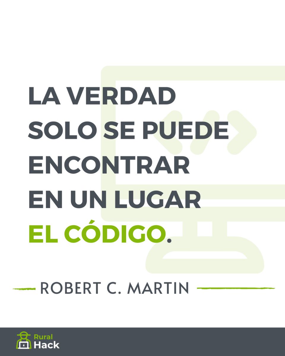 apicamp_'s tweet image. Esta frase de Robert C. Martin deja claro tu siguiente destino... ¡El código! 👨💻
Haz nuestro bootcamp de programación y conviértete en un experto en menos de 4 meses 👉 ruralhack.es 
#bootcamps #bootcampdeprogramación #cursoprogramación #estudiarprogramación