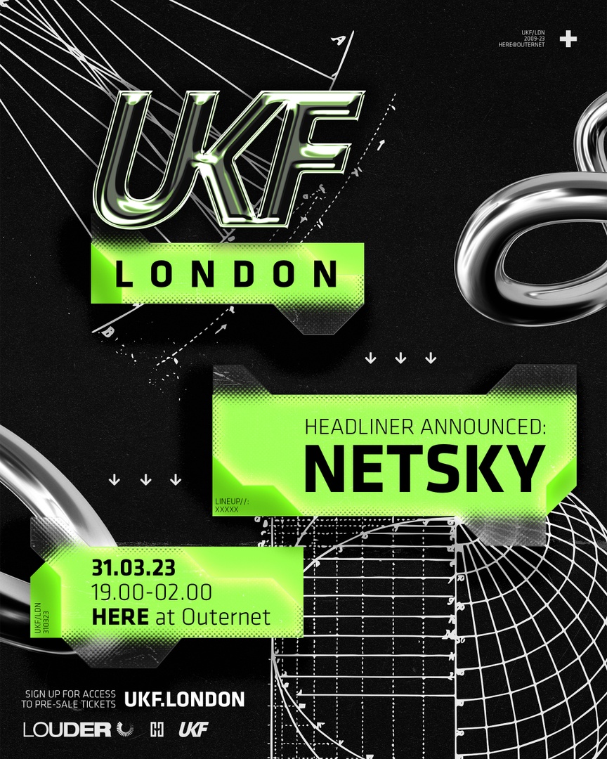 🚨NETSKY IS COMING BACK TO LONDON 🚨

We're stoked to announce that our first headliner for UKF London is none other than <a href="/netskymusic/">Netsky</a> 🔥 

Register for tickets now via ukf.london 🔗