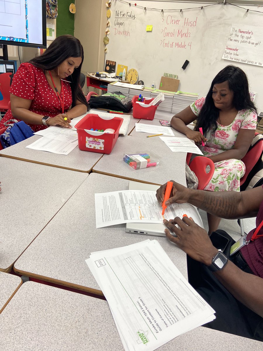 lkpigott's tweet photo. It’s the collaboration for me!😉 Check out the 3rd,4th,and 5th Grade teacher @BlackshearEHISD as they take a deep dive in @eureka_math Preparing Students for Success, Guide to Content, and Equip Supporting Content to strengthen TEKS mastery. @stredit @StephaneeDorsey @AMLandryMEd https://t.co/PAJgI4g2I0