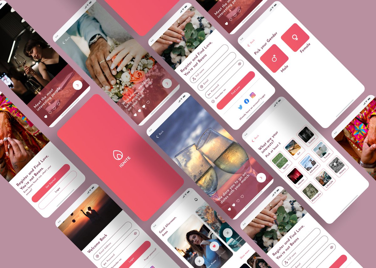 __Maleeki__'s tweet photo. Onboarding and Homepage screen a dating app IGNITE.

@DsignersSystem
 
#uidesign #designthinking #30daysdesignerchallenge https://t.co/SrJ4v8wwkb