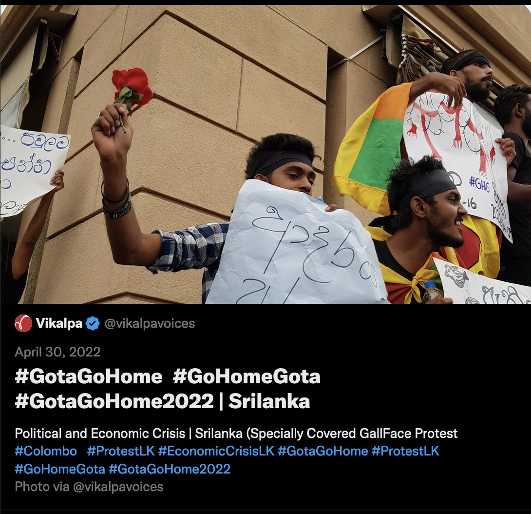 #GotaGoGama Protest, More #Photos #Videos and #infomatian 👉  x.com/i/events/15202… |
x.com/i/events/15134… @TwitterMoments  #srilanka #GoHomeGota #ProtestLK  #GoHomaRanil #lka