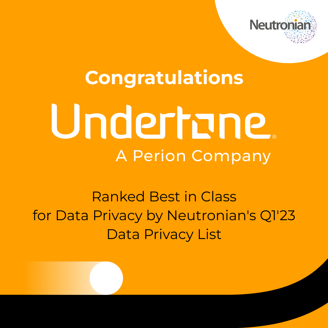 SORTbyPerion's tweet photo. @accessundertone was ranked at the top of Neutronian's Q1'23 Data Privacy List 🏆 (pssst! This was a list of over 3,000 domains &amp; companies!)

UT kills it when it comes to protecting your data and privacy and it's amazing to see that hard work pay off 👏

https://t.co/CytRptrVjV https://t.co/YpHHF1u5f6