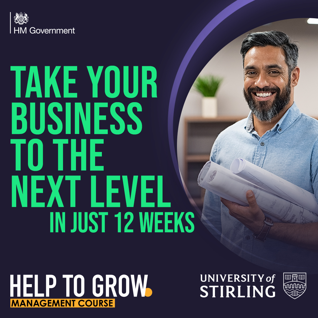 StirUni's tweet image. #UofStirling is one of a select number of Scottish partners delivering the UK Gov #HelpToGrow:Management course.
This 12-week course is targeted at managers of small to medium sized businesses and is 90% funded by the UK Gov.
Find out more at: fal.cn/3veHq