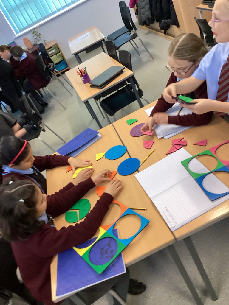 Faith_Year5's tweet photo. Today Year 5 started their new topic fractions. We investigated the sizes of different fractions and also looked at equivalent fractions! 🍕 @FaithPrimary #Maths https://t.co/i15vhmZYl7