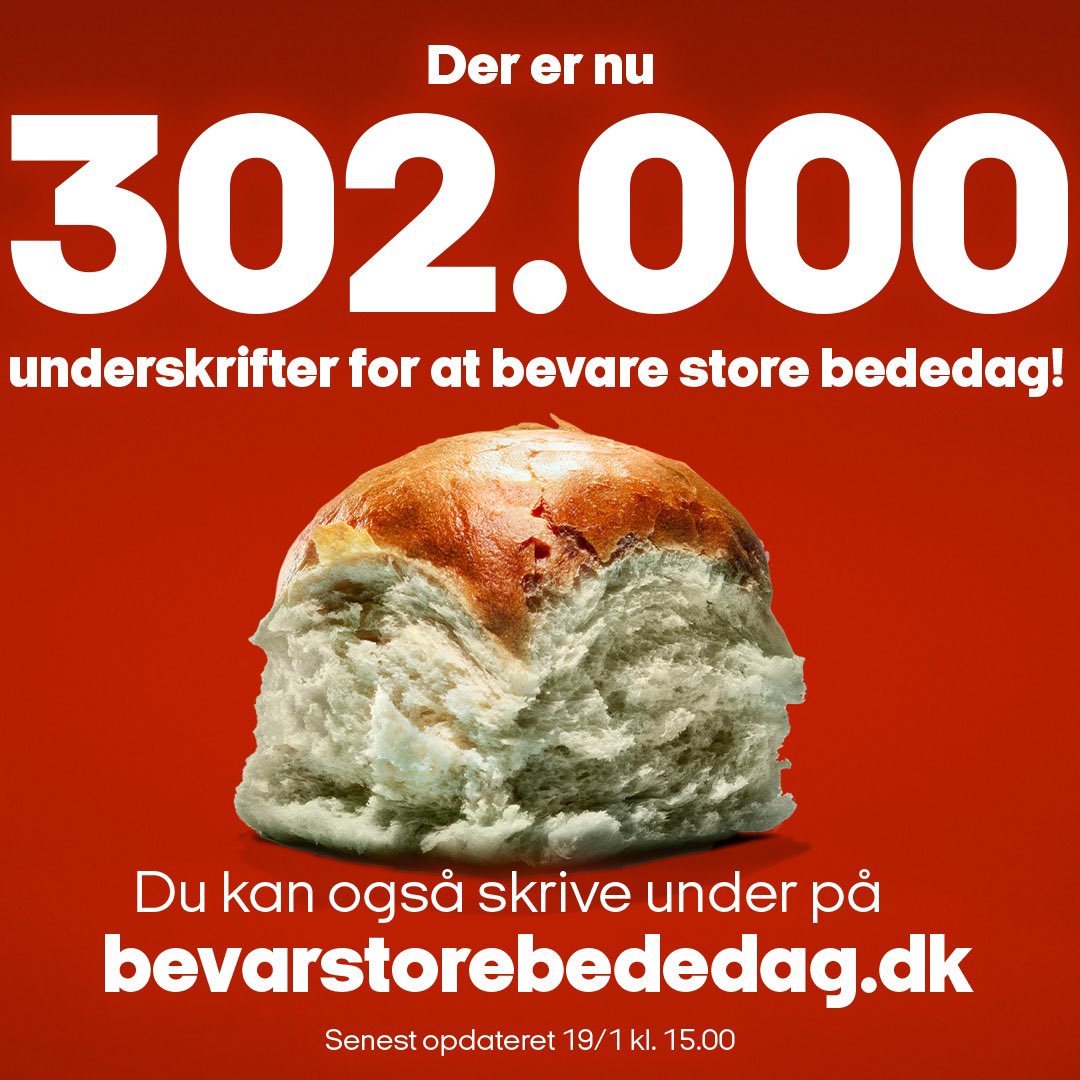 Vi har slået danmarksrekord i underskriftindsamlinger💪 Jeg tør godt sige, at det her er en folkesag! Hop ind på siden og skriv under bevarstorebededag.dk #dkpol