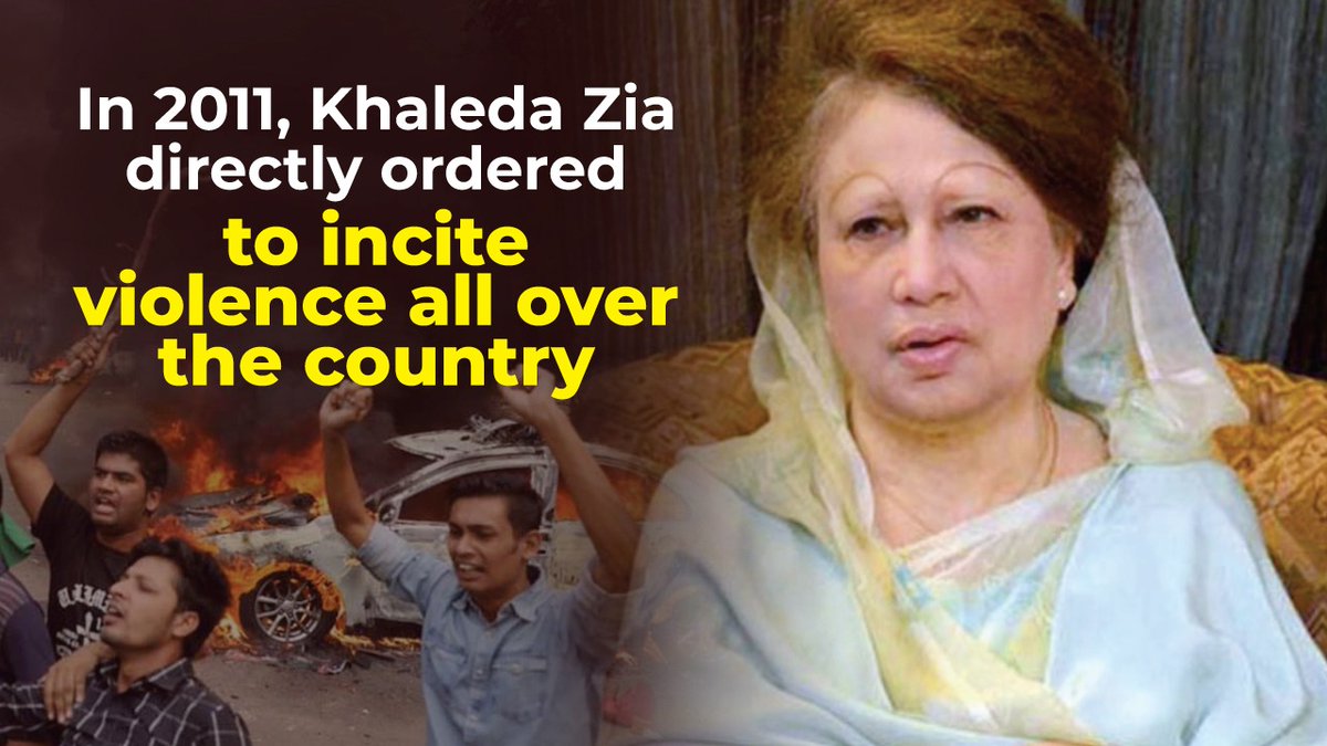 PresidentBSL's tweet photo. In October 2011, #BNP Chairperson #KhaledaZia ordered #violent protests against the government. In some leaked voice calls, she is heard instructing her leaders to deploy more men on the streets and continue violent agitation.
Listen here:  https://t.co/yCfQWDdF71…
@bdnews24com https://t.co/W3csmndGpo