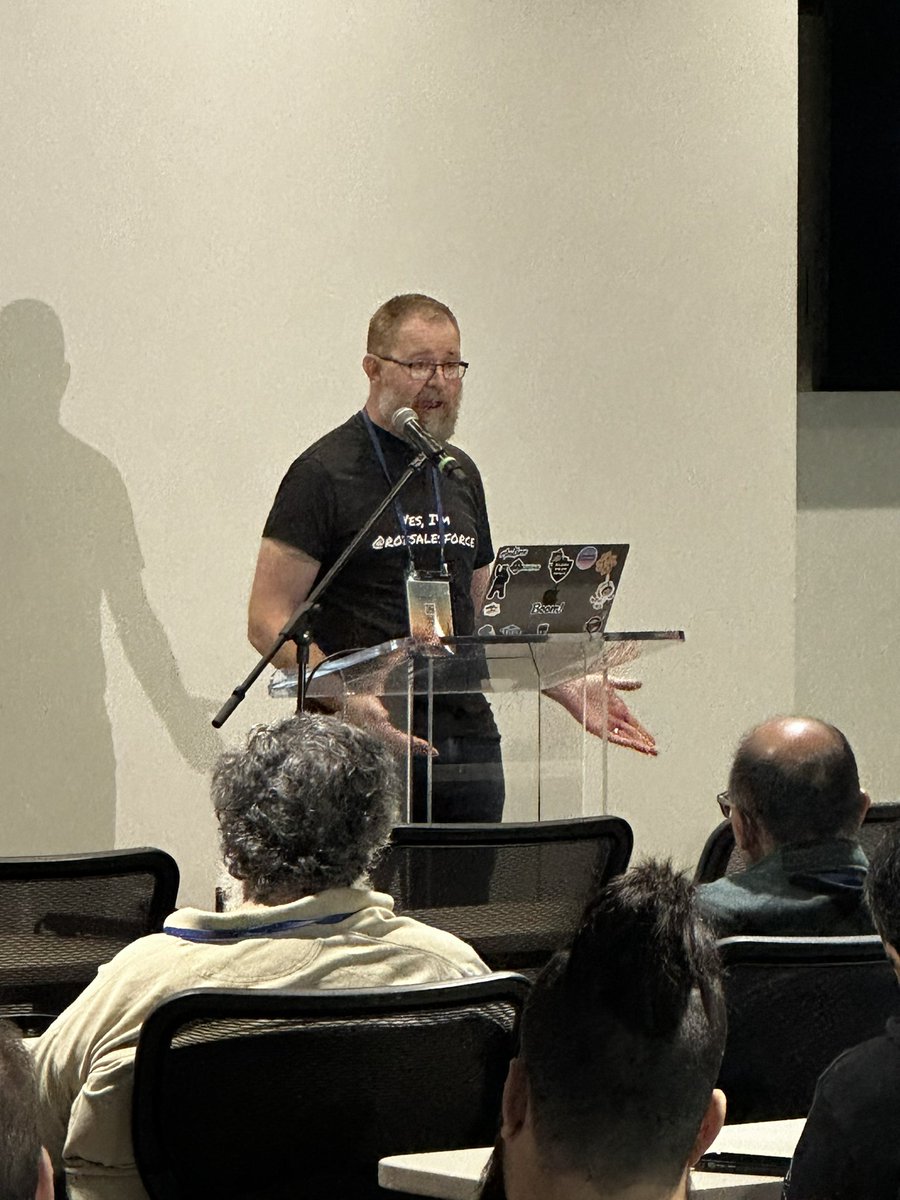 danieljpeter's tweet photo. 🌵 @RobSalesforce at #Cactusforce2023 

Huge turnout to learn effective branching strategies for @SalesforceDevs (or maybe just to see what shirt he is sporting 😜) https://t.co/P4uIZom5fN