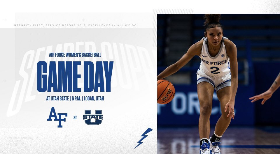 🏀: Air Force at Utah State 
📍: Dee Glen Smith Spectrum | Logan, Utah
⌚️: 6:00 p.m. MT
📺: bit.ly/3ieZJM0
📻: bit.ly/3itFRnS
📊: bit.ly/3Xpf4so

#FlyFightWin⚡️