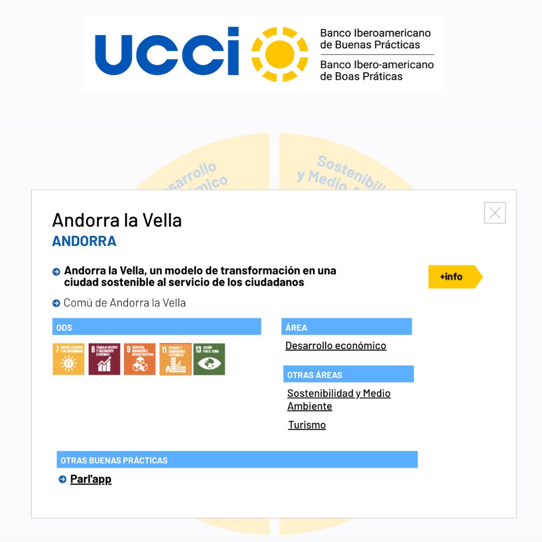 UCCI_SG's tweet photo. 🌍Banco Iberoamericano de Buenas Prácticas🌎
🇦🇩Os presentamos las Buenas Prácticas de @AndorraCapital y cuya información podéis ampliar en la nueva versión digital de nuestro #BIBP
📎 https://t.co/vHRTSUlZPj https://t.co/tQ2LZbZF9P