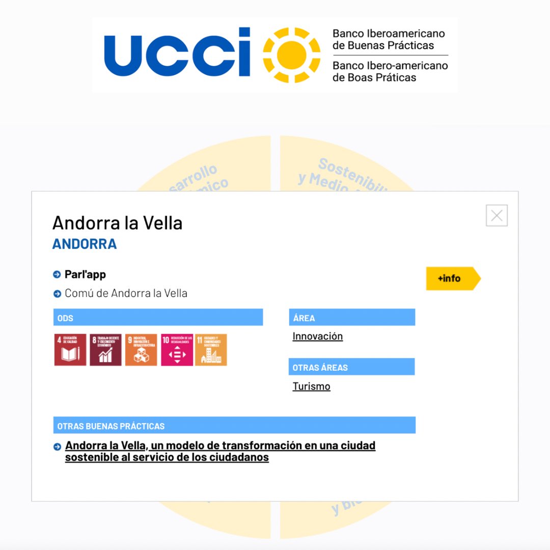 UCCI_SG's tweet photo. 🌍Banco Iberoamericano de Buenas Prácticas🌎
🇦🇩Os presentamos las Buenas Prácticas de @AndorraCapital y cuya información podéis ampliar en la nueva versión digital de nuestro #BIBP
📎 https://t.co/vHRTSUlZPj https://t.co/tQ2LZbZF9P