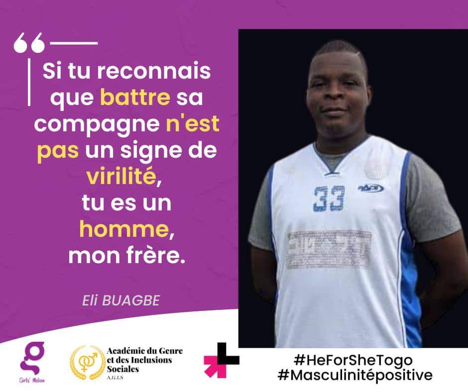sethimma77's tweet photo. Campagne digitale de promotion de la masculinité positive 

'' Si tu reconnais que battre sa compagne n'est pas un signe de virilité, tu es un homme, mon frère '' Eli BUAGBE

#HeForSheTogo
#MasculinitéPositive
#CelluleAtsuEklu
#MouvementGirls'Motion https://t.co/3WApBAkyMS