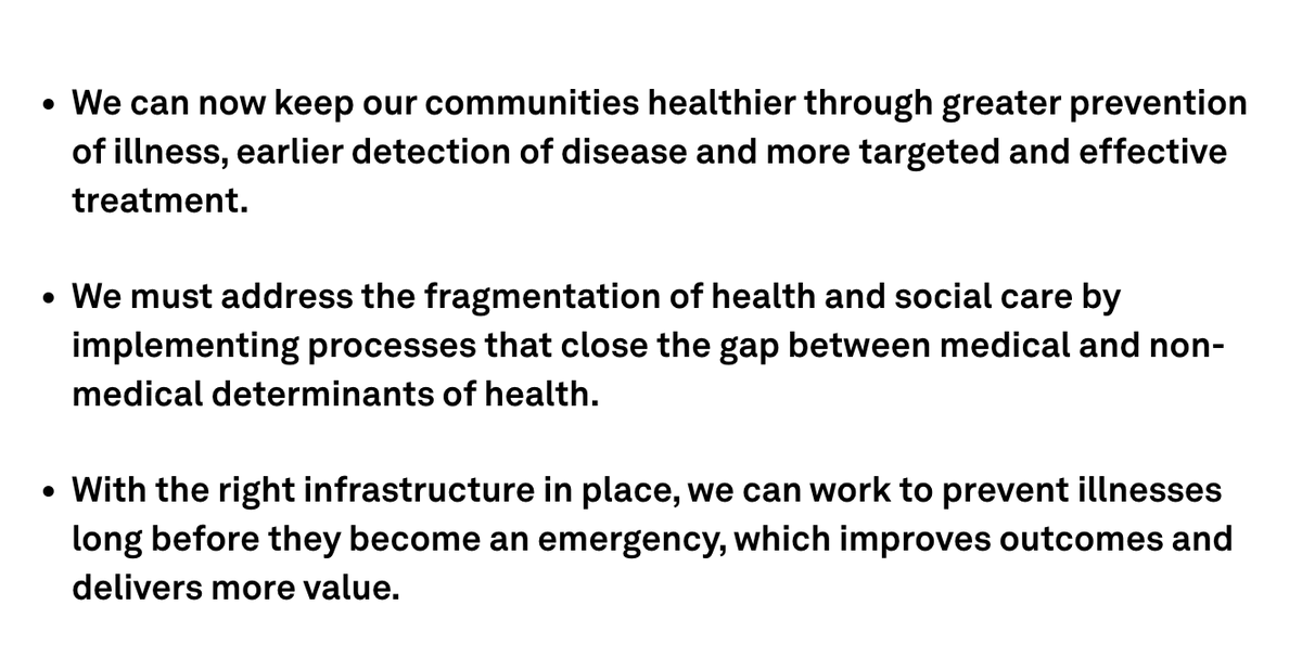 Abner Mason (@abnermason) on Twitter photo Reminder: Roughly 80% of a person's health is decided by food, housing, and other social factors.
As <a href="/BobCGarrett/">Robert C. Garrett</a> notes in this <a href="/wef/">World Economic Forum</a> piece, "New technologies make it possible to recognize and address social needs as part of routine healthcare."
Read it: weforum.org/agenda/2023/01… Reminder: Roughly 80% of a person's health is decided by food, housing, and other social factors.
As <a href="/BobCGarrett/">Robert C. Garrett</a> notes in this <a href="/wef/">World Economic Forum</a> piece, "New technologies make it possible to recognize and address social needs as part of routine healthcare."
Read it: weforum.org/agenda/2023/01…