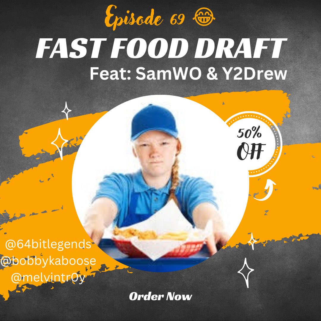 Episode 69 😂: The Fast Food Draft 

#podcast #PodcastAndChill #PodcastOfTheYear #podcasts #streaming #gaming #fastfood #Thursday #thursdaymorning #eatherout #HappyNewYear2023 @melvintr0y @BobbyKaboose @y_2drew @SamWo_72