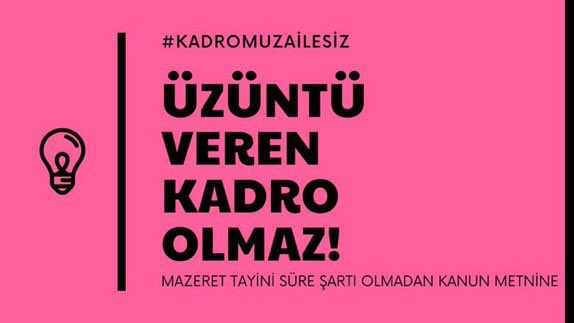 ulkugunel's tweet photo. 19-Size kadro verdik işte nasl memnun değilsiniz diye söyleyen sn vekillerim kadrolu personeler 1 ylda eş durumu yapar. Biz de kadroyu bundan istedik.
3-4 yıl asla kabul edilemez
@RTErdogan
@mustafaelitas
@haliletyemez
@mleventbulbul
@akbasogluemin
@ismailgunes64
#KadromuzAilesiz https://t.co/T80jVh5g4f