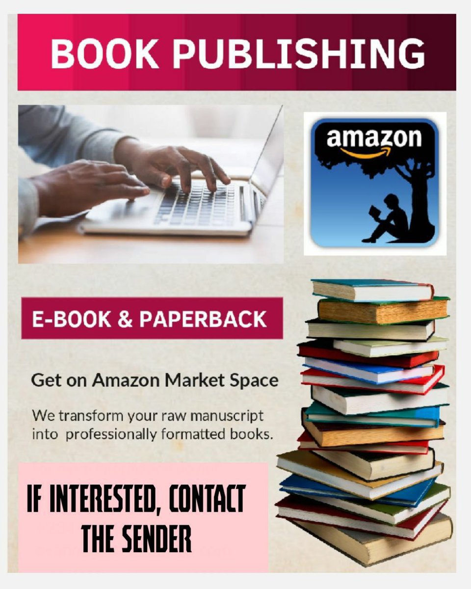 Tolulope8622's tweet photo. PUBLISHING MADE EASY!!!
3 Days Free training on how to publish your ebook on Amazon and earn from your work.
Join us here to learn for free by clicking the link below

https://t.co/Ob68Wxhp8e

Thank you! https://t.co/BELBfqaz2I