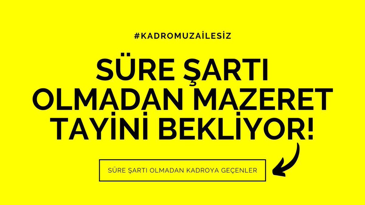 Ozaaaan64's tweet photo. Süre şartı olmadan kadroya geçer geçmez eş durumu yapıp ailelerimize kavuşmak istiyoruz. Ne 4 yıl ne 3+1 HEMEN hakkımızı kullanabilmek istiyoruz.
@RTErdogan
@mustafaelitas
@haliletyemez
@akbasogluemin
@ismailgunes64
@oguzozat 
@_aliyalcin_ 
@TalipGeylan06 
 #KadromuzAilesiz https://t.co/u2xm54tuVo