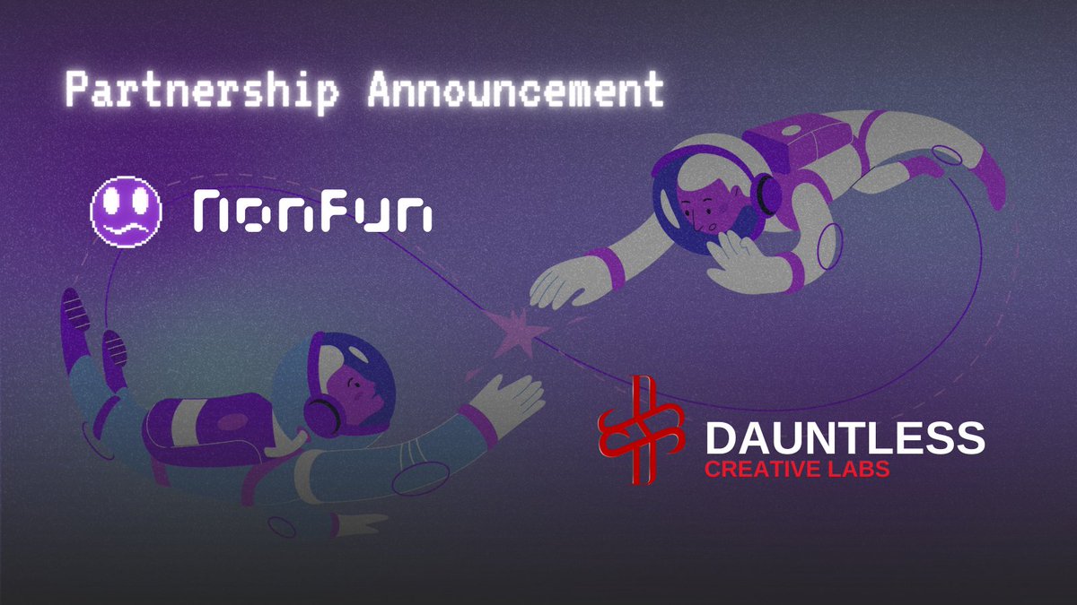 NonFun_'s tweet photo. 📣 @dauntless_cl 🤝#NonFun 🚀
   PARTNERSHIP ANNOUNCEMENT

expanding https://t.co/pQFVnBr3IL capabilities 
for #NFTs, #WebDesign, &amp; #GraphicDesign

https://t.co/RNUBoUMUd6  #BeDauntless
  #DauntlessCreativeLabs  #NonFunFriends https://t.co/DK6zR9AMWb