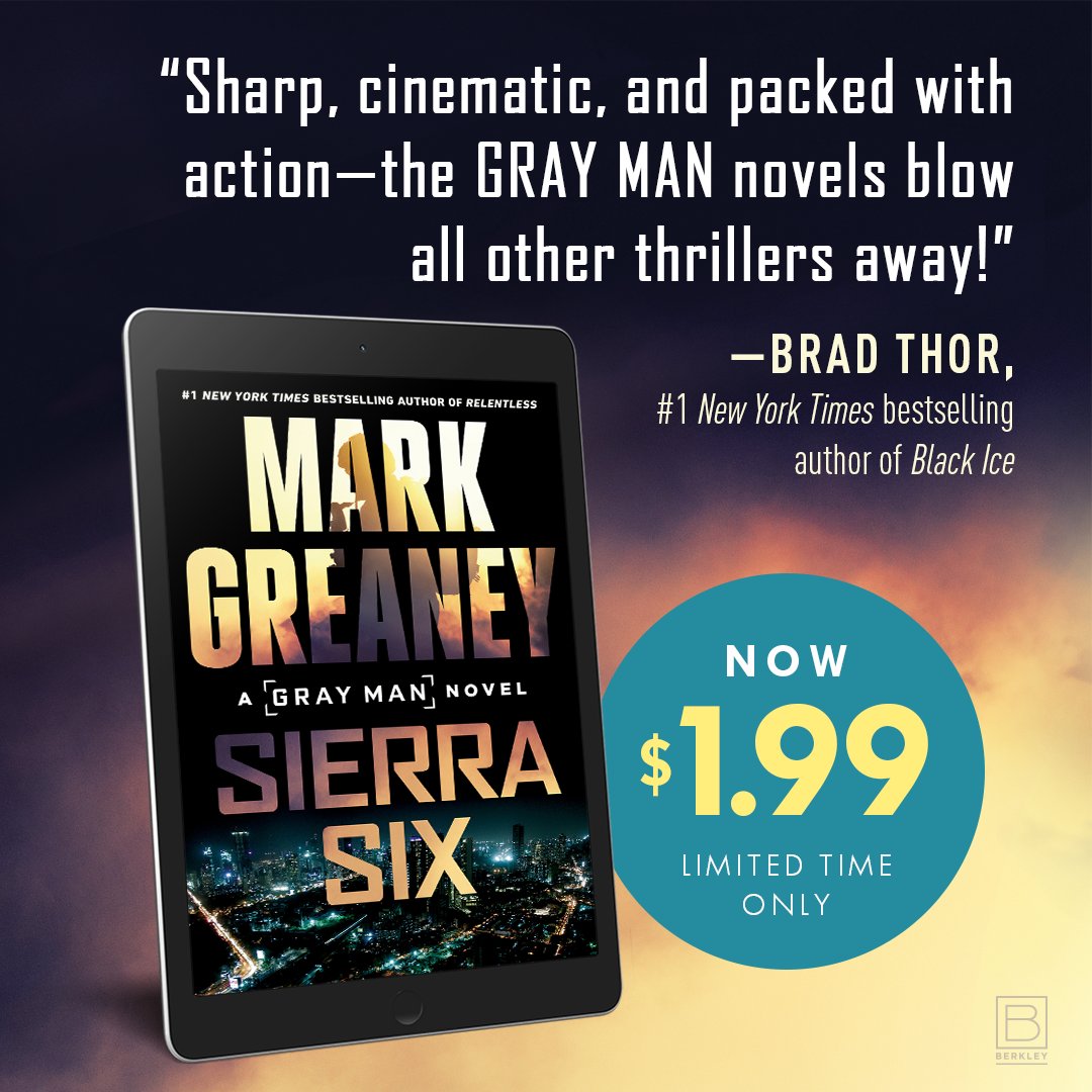 MarkGreaneyBook's tweet photo. For a limited time, the eBook version of Sierra Six is on sale for only $1.99!  This special offer is only good through January 23rd and is available from various eBook retailers or by following the link below.

https://t.co/miY9sMqIMx https://t.co/lv87g7YPMj