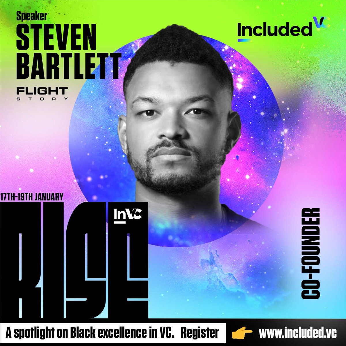 Manifesting that @SteveBartlettSC will be joining us for our last day! Sharing your story &amp; how you raised your fund would be absolutely amazing. 

🗣 42 speakers.
🚀 40 funds represented. 
🎓 20 sessions. 
🌏 3 days. 
🔥 The best global VCs.
#blackexcellence at #RISEInVC