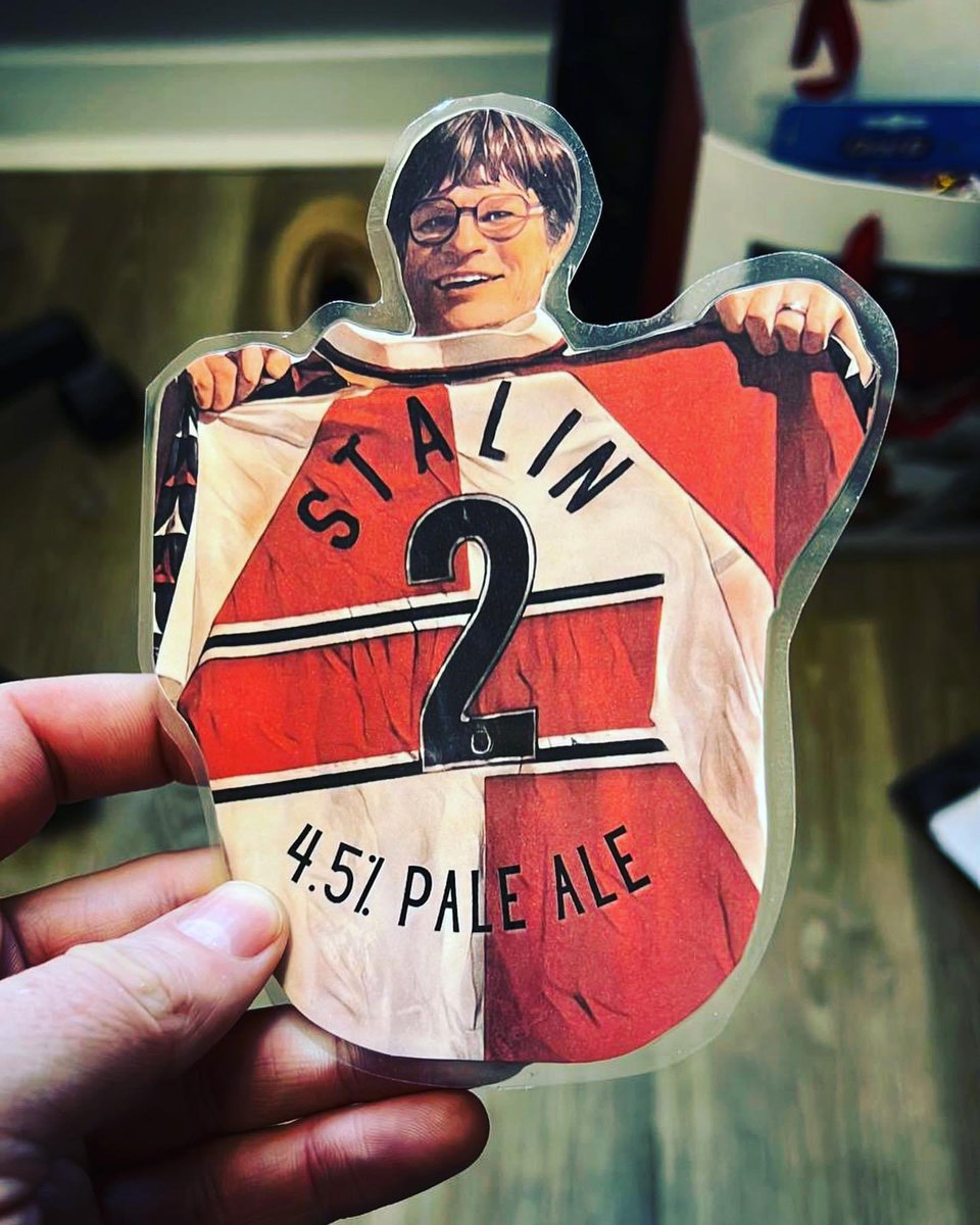 Pint of Stalin, please 🙌🏼 We’re absolutely thrilled with how this has turned out. The pump clip for @Stalin_Imp’s favourite beer, @Adnams Ghost Ship, has a slightly different look this weekend in his memory. See you on Saturday to raise a glass 🍻 #LetsGetTipsy #ImpsAsOne
