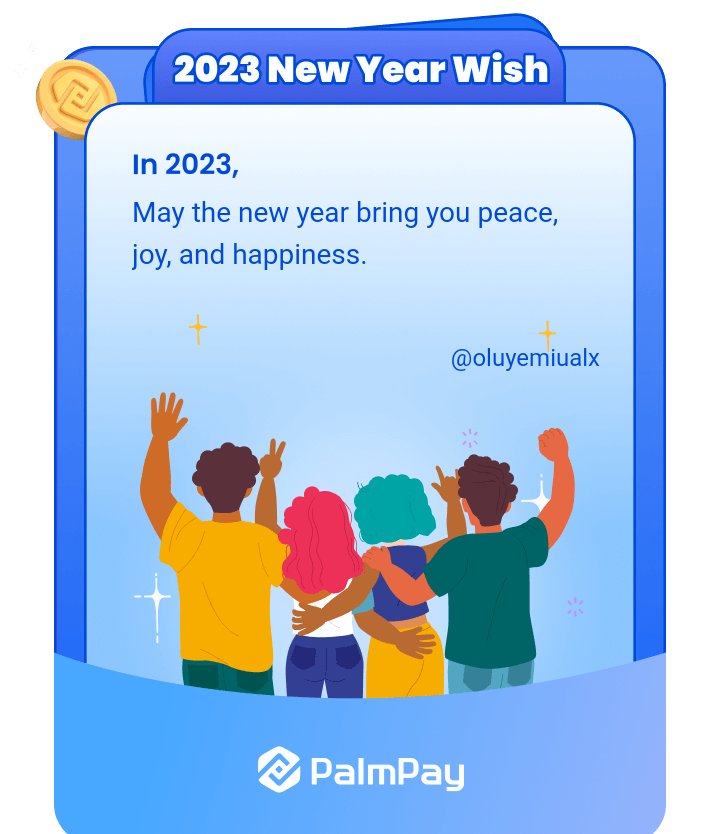 Princessmercy33's tweet photo. @palmpay_ng
My 2023 resolution: 

#YearOnPalmPay
#MoneyMatters https://t.co/T1tZKsvfEG