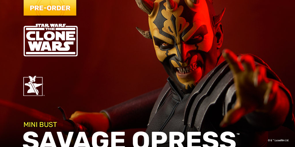 GentleGiantLTD's tweet photo. Shadow Collective™ enforcer, Savage Opress™ makes his 1:6 scale Mini Bust debut in our all-new pre-order! Bracing for his next fight, he measures approximately 6.5 inches tall.
https://t.co/t8Oe7GxLks
#StarWars #TheCloneWars #SavageOpress #ShadowCollective #MiniBust https://t.co/7p5BLmMwME