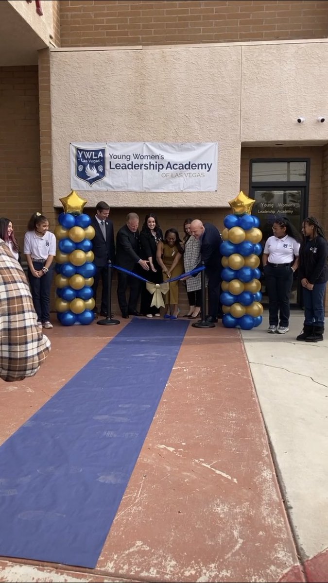 NVCharters's tweet photo. Congratulations to Young Women’s Leadership Academy of Las Vegas on their ribbon cutting ceremony for their new campus! It was great seeing the culture and support for the school! #NVLeg #PublicCharters https://t.co/Cok2oDvR0t
