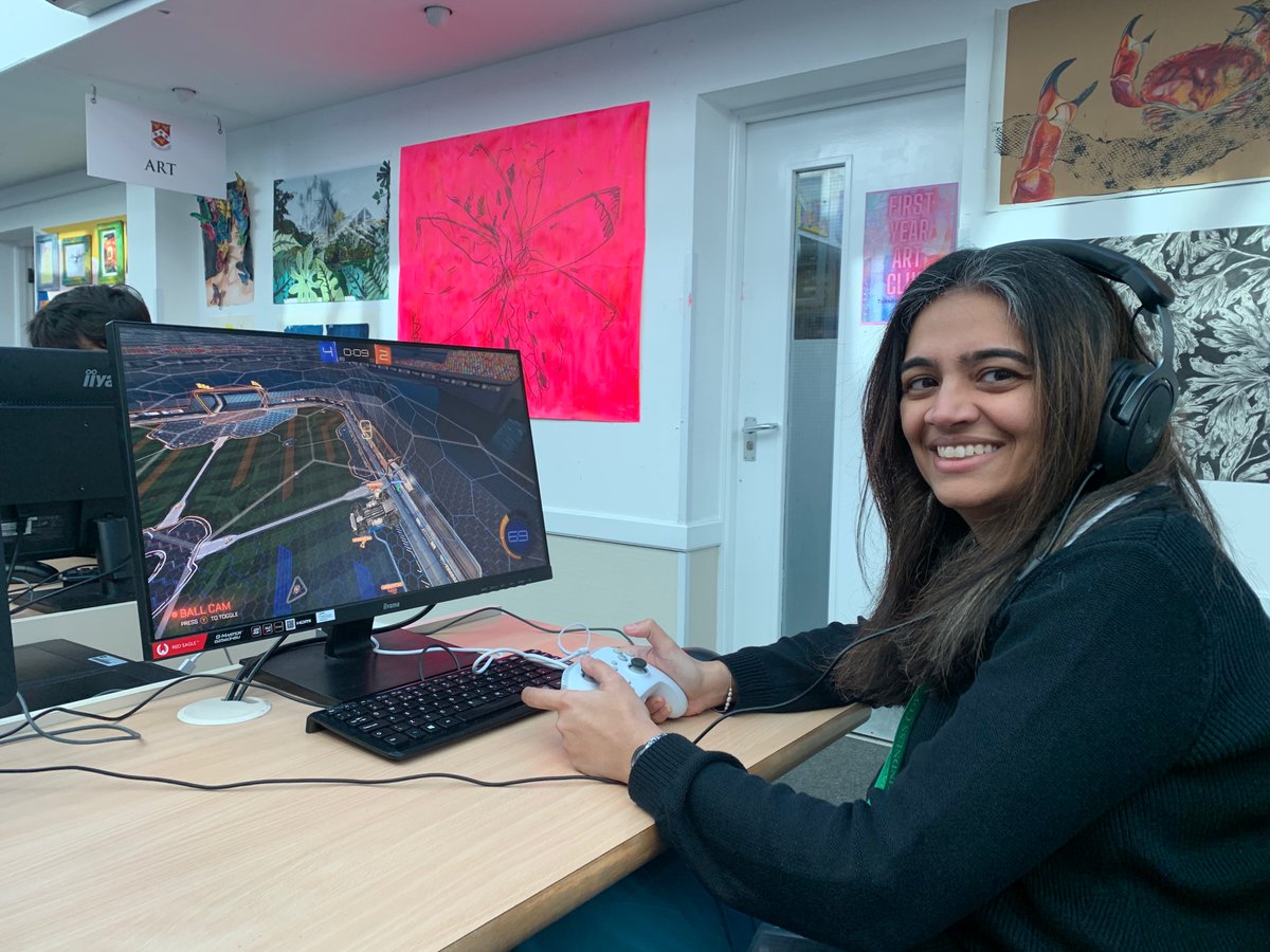 KGS1561's tweet photo. This week KGS staff took part in a series of #wellbeing workshops. With over 20 different workshops on offer throughout the week, there was something for everyone! Today, staff took part in the #RocketLeague workshop⚽️@KGS_Kindness @KGS_Outreach @KGSheadmaster #ItsNotBlueAtKGS https://t.co/uGd5j1NPmC