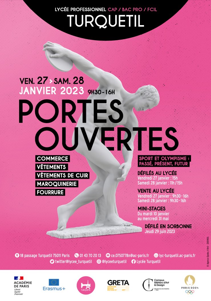 Et .. c’est qu’elle date qu’il faut ajouter dans son agenda ? 😁 La réponse en image ! Allez on partage et on ajoute des ❤️😘 RDV au <a href="/Lycee_Turquetil/">Lycée Turquetil</a>