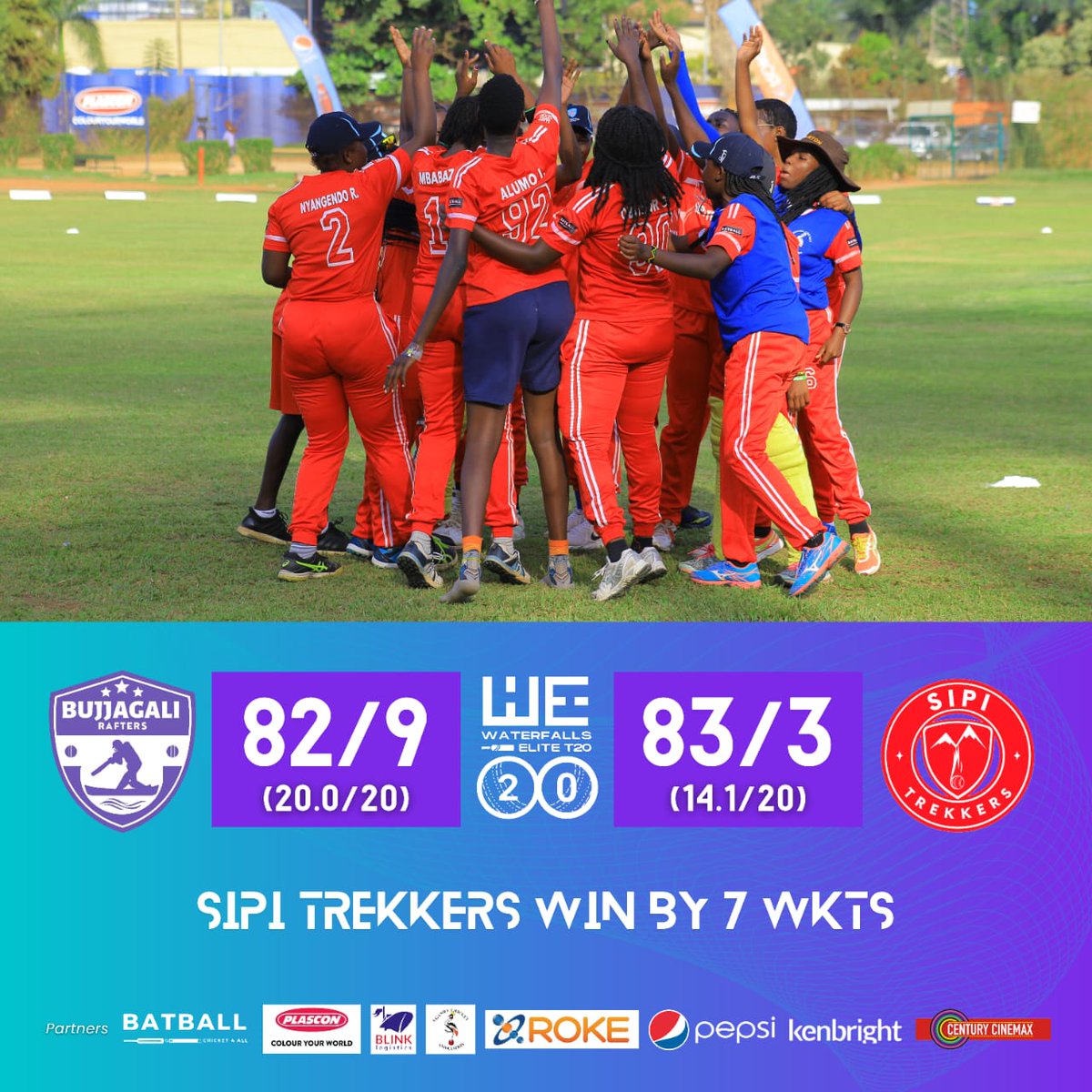 JOHN TRUST MAYEKU (@jontmeux) on Twitter photo Day 1 Results at #TheWaterFallsT20 <a href="/CricketUganda/">Uganda Cricket Association</a>.
<a href="/roketelkomug/">Roke Telkom</a> <a href="/PepsiUganda/">Pepsi Uganda</a> <a href="/KenbrightUG/">Kenbright</a> <a href="/BlinkLogistics1/">BLINK LOGISTICS UGANDA LIMITED ๐บ๐ฌ</a> <a href="/BatballO/">BATBALL Global ๐</a> <a href="/PlasconUganda/">Plascon Uganda</a> <a href="/CenturyCinemax1/">CENTURY CINEMAX</a>
#TheWaterFallsT20
#Cricket
#VisitUganda Day 1 Results at #TheWaterFallsT20 <a href="/CricketUganda/">Uganda Cricket Association</a>.
<a href="/roketelkomug/">Roke Telkom</a> <a href="/PepsiUganda/">Pepsi Uganda</a> <a href="/KenbrightUG/">Kenbright</a> <a href="/BlinkLogistics1/">BLINK LOGISTICS UGANDA LIMITED ๐บ๐ฌ</a> <a href="/BatballO/">BATBALL Global ๐</a> <a href="/PlasconUganda/">Plascon Uganda</a> <a href="/CenturyCinemax1/">CENTURY CINEMAX</a>
#TheWaterFallsT20
#Cricket
#VisitUganda