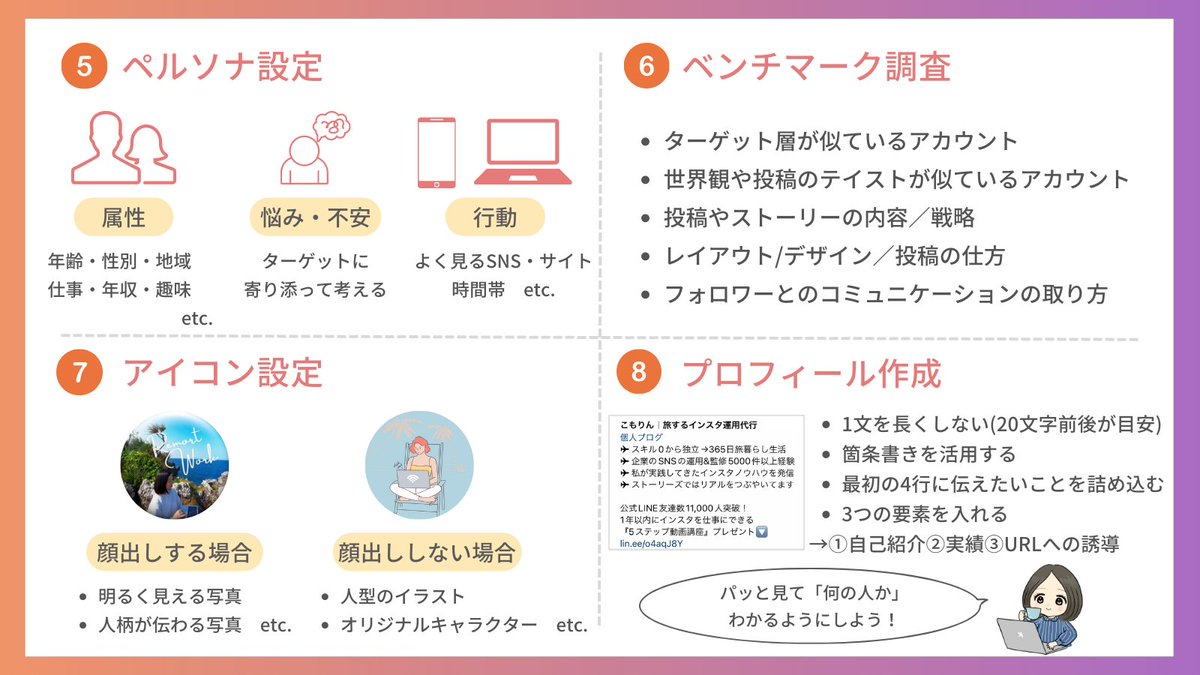 komorin_work's tweet photo. ＼ これだけでOK ／
インスタ運用 初心者マニュアル https://t.co/MhMRGWl9Rc