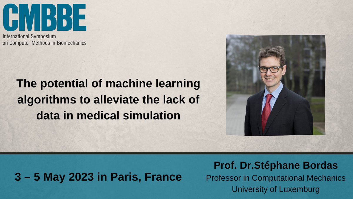 Welcome on board Stéphane Bordas, Prof. in Computational Mechanics, University of Luxembourg as one of our key speakers at the upcoming CMBBE in Paris, France 3. - 5.5.2023.  His extensive knowledge on zcu.io/jVYu💡
#biomechanics #visualisation #CMBBE #computermethods
