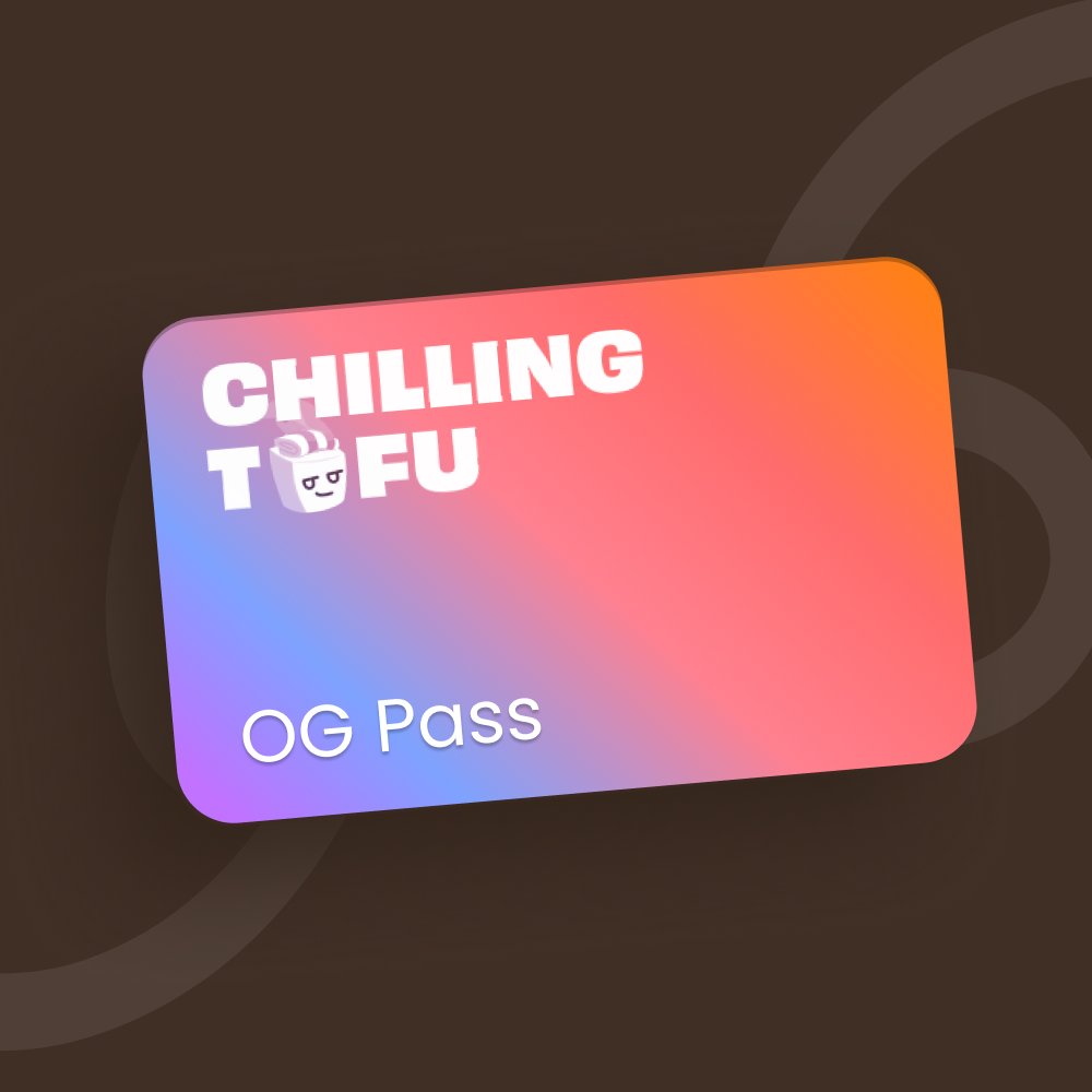Chilling Tofu (Sold Out) tweet media